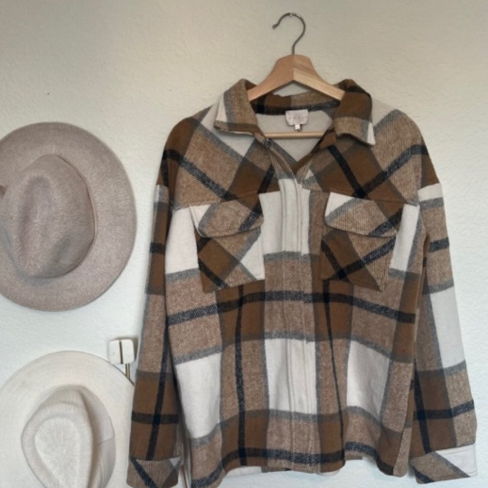Entro Plaid Shacket - Picture 3 of 5